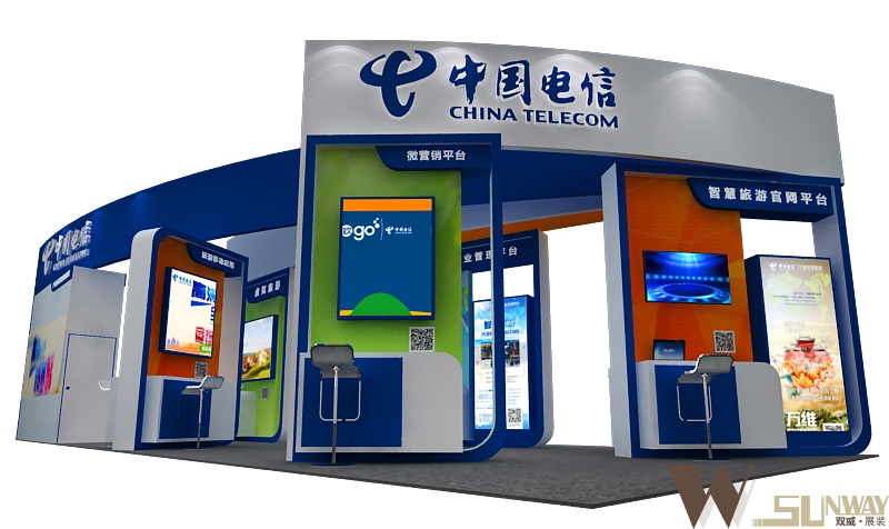2016年廣州旅博會-中國電信展臺設計