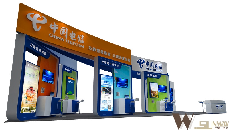 2016年廣州旅博會-中國電信展臺設計