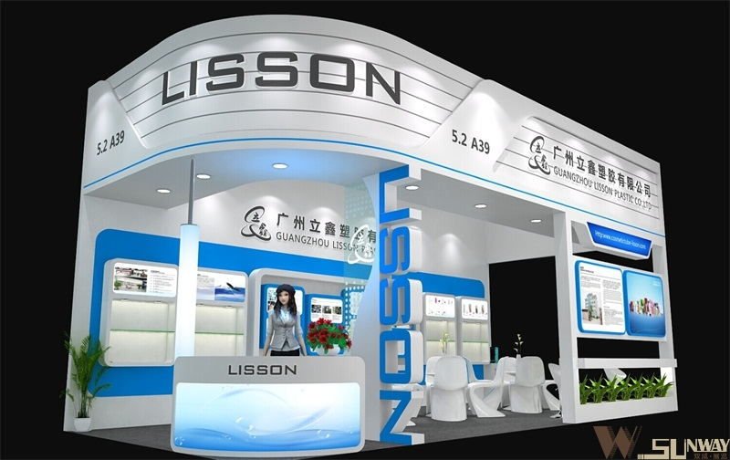 2016廣州美博會—廣州立鑫特裝展臺設計