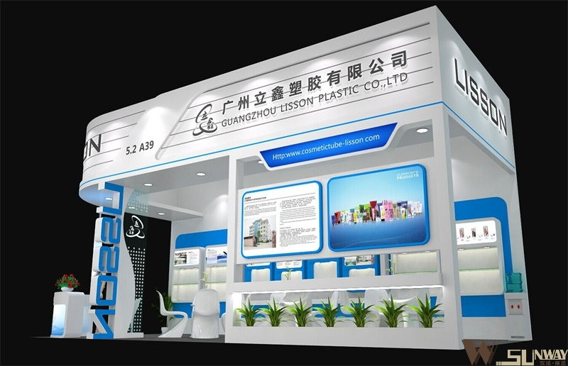 2016廣州美博會—廣州立鑫特裝展臺設計