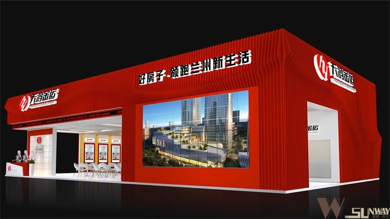 2013甘肅房交會—天鴻金運(yùn)展臺設(shè)計(jì)