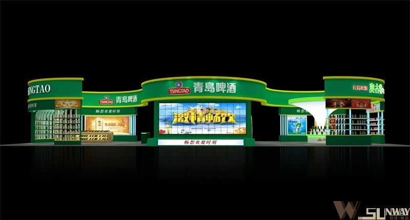 2015廣州名酒展—青島啤酒展位展臺設計