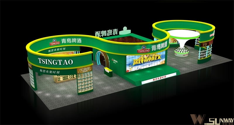 2015廣州名酒展—青島啤酒展位展臺設計